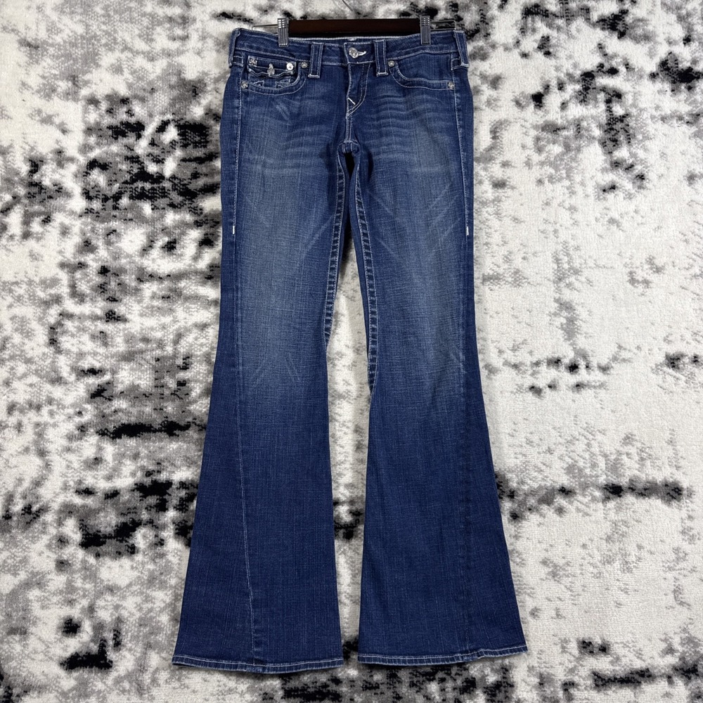 True Religion Joey Jeans Womens Size 29 Flare Y2K Hippie Boho Stretch Casual‎
